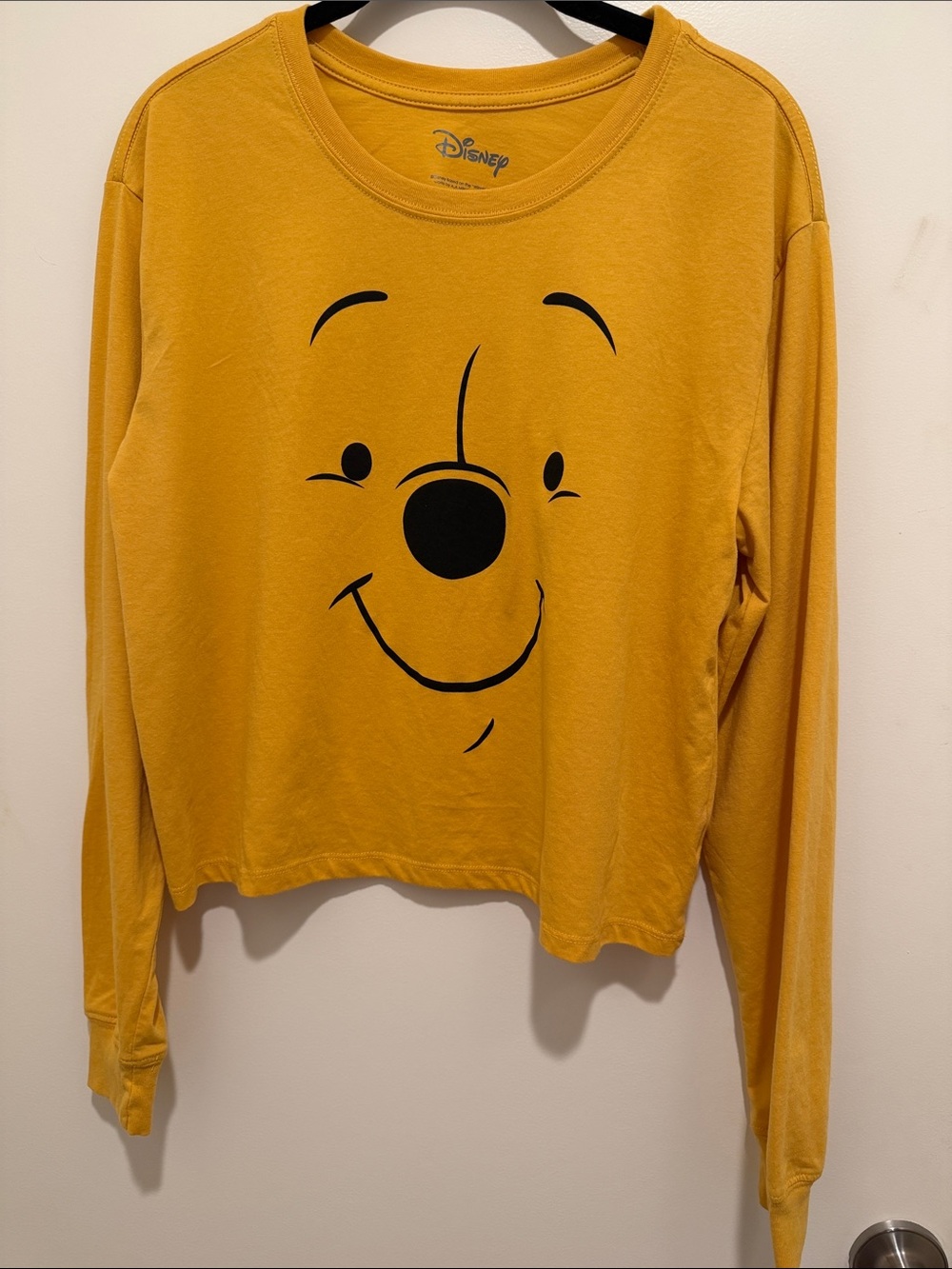 Disney Yellow Winnie the Pooh Face Long-Sleeve Tee
